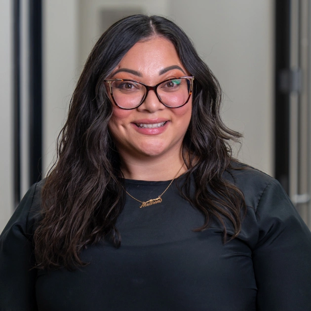 img-melissa closed up portrait of Melissa working at South Mountain Family Dental in Tempe, AZ<br />